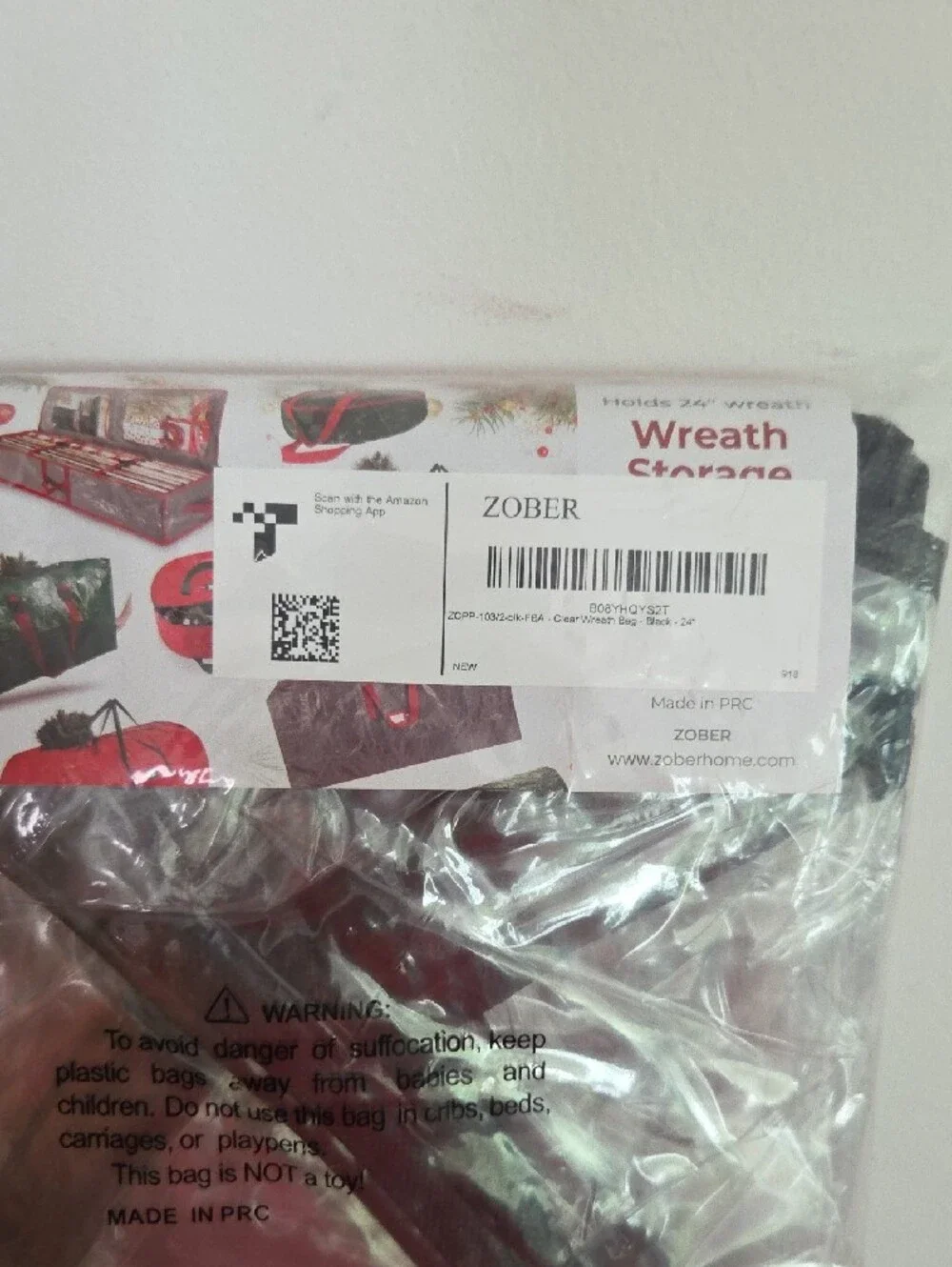 Wreath Storage Bags Set Of 2 - Black, Waterproof, 24